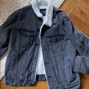 Black denim jacket